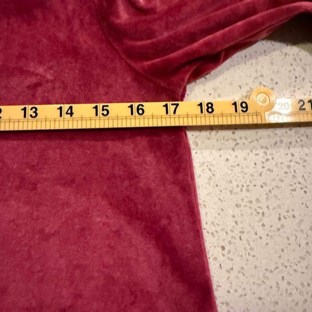 Pure Jill Burgundy Velvet Cowl Neck Tunic Top XS Petite Soft Cozy Pima Cotton - Picture 7 of 7